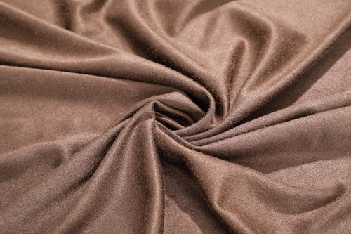 Καφετί ύφασμα Nubuck δέρματος 150cm Faux, στερεό σουέτ Microfiber Faux