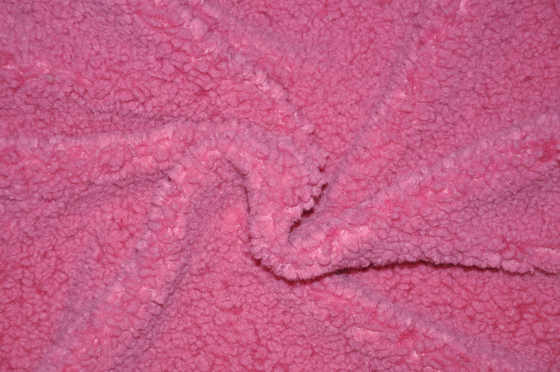 Jacquard γουνών πολυεστέρα 150cm Faux Sherpa ανακυκλωμένο ύφασμα σχέδιο 500gsm