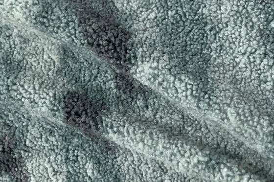 Jacquard 	Πολυεστέρας διαμορφωμένο γούνα 460gsm ελέγχου υφάσματος Sherpa Faux