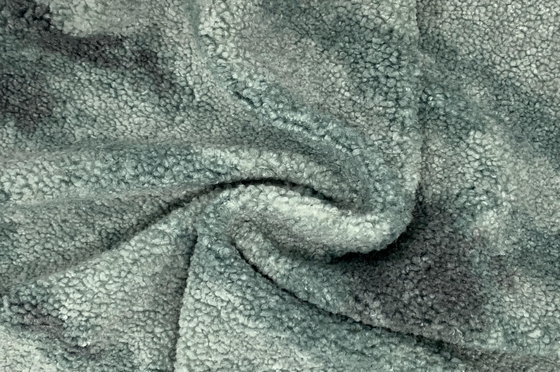 Jacquard 	Πολυεστέρας διαμορφωμένο γούνα 460gsm ελέγχου υφάσματος Sherpa Faux